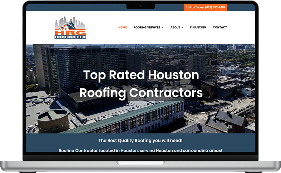 Web Design for a Roofing Company, Houston, TX